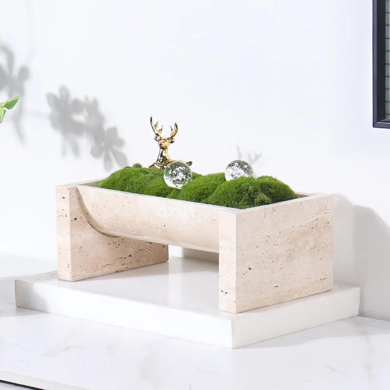 Natural Marble Stone Flower Po - Aloe Vera Pot ulasan dan harga